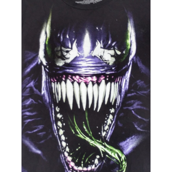 Venom Spider-man T-Shirt Marvel Scary Green Tongue Big Teeth Size Mens Large - Picture 1 of 4